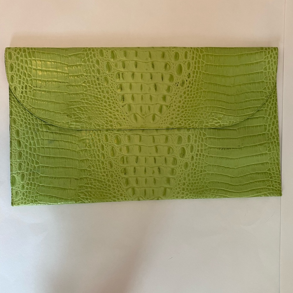 JJ Winters faux crocodile clutch
